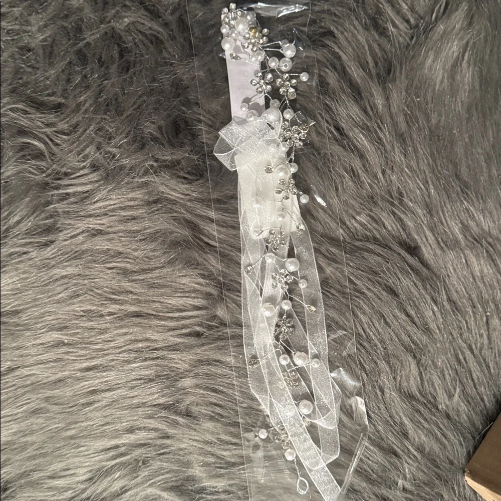Crystal Rhinestone and Pearl Beaded Bridal Sash/Belt NEW 🏷️